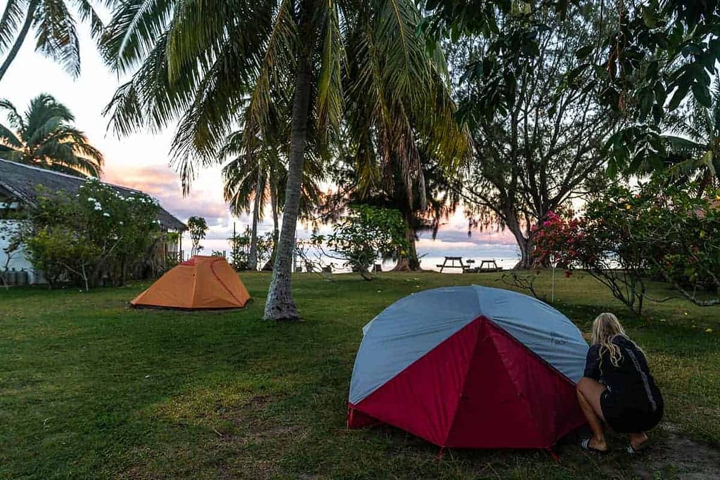 Camping i Fransk Polynesien