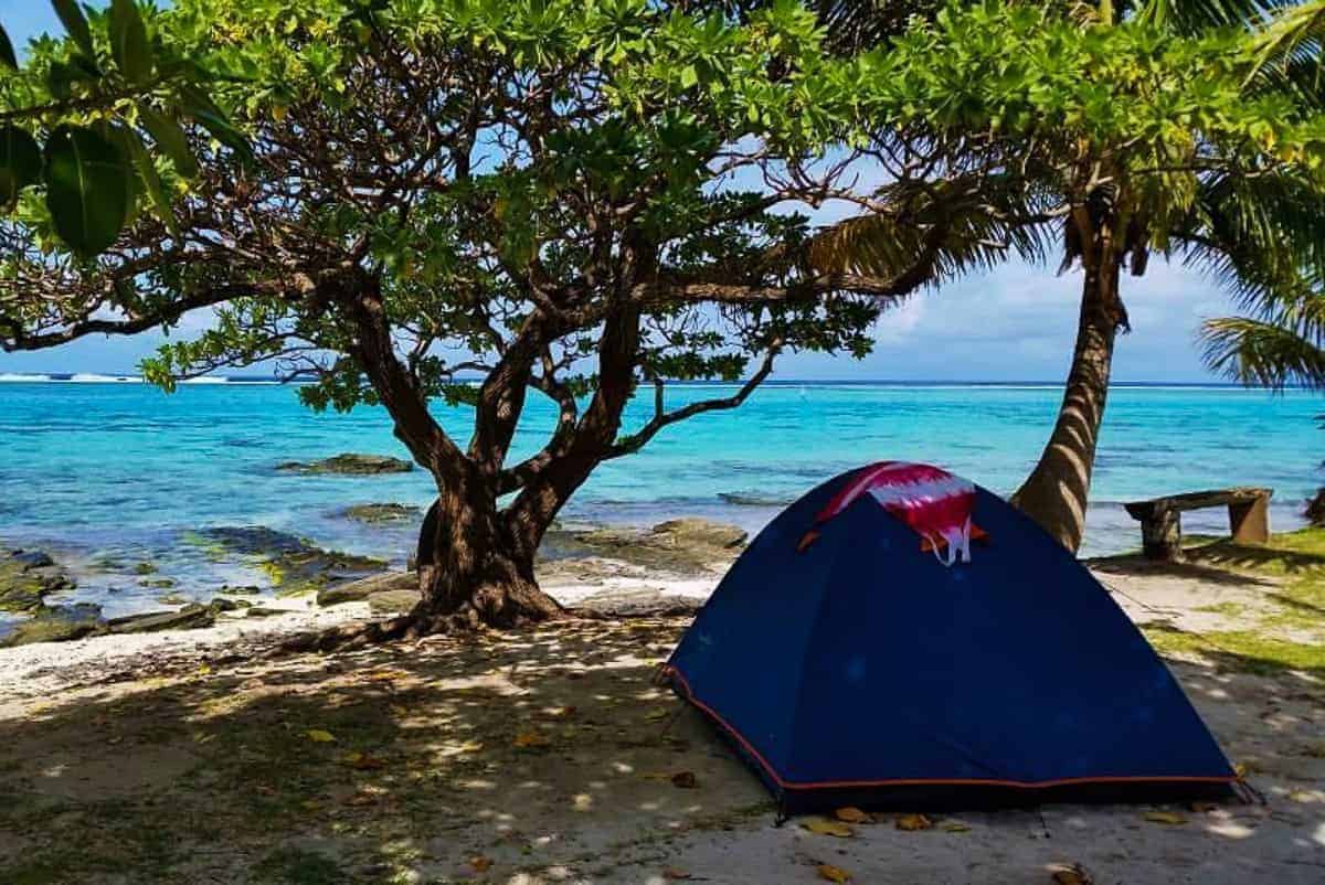 Camping Hiva Plage Huahine Fransk Polynesien